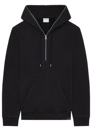 Courrèges zipped fleece hoodie - Black