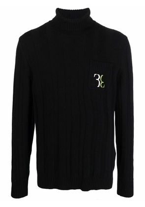 Billionaire Double B turtleneck knitted jumper - Black