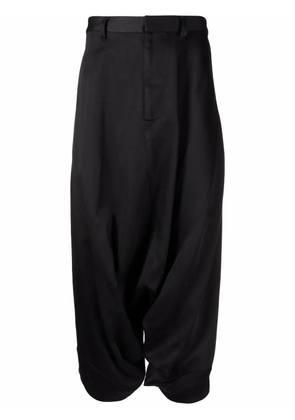 Julius drop-crotch detail shorts - Black