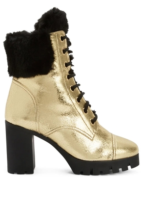 Giuseppe Zanotti Moyra 90mm metallic-effect boots - Gold
