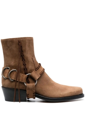 Buttero suede 45mm ankle boots - Brown