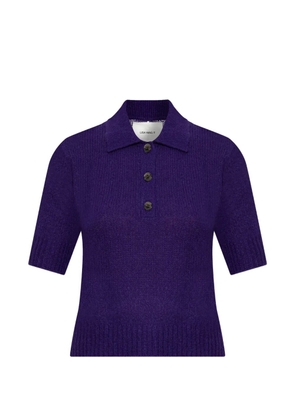Lisa Yang Masy buttoned knitted polo shirt - Purple