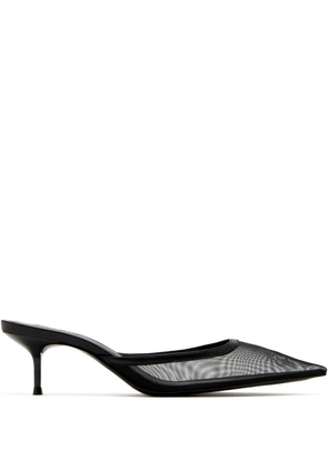 Schutz 60mm mesh pointed-toe mules - Black