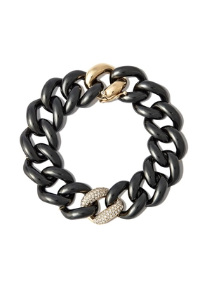 SHAY 18kt yellow gold ceramic diamond bracelet