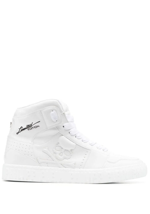 Philipp Plein Super Street Skull Bones hi-top sneakers - White