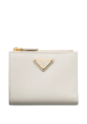 Prada small saffiano-leather wallet - Neutrals