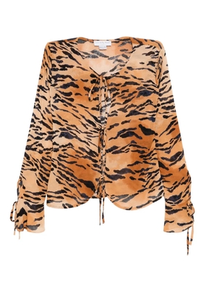 NEVER FULLY DRESSED Animal Cail top - Orange