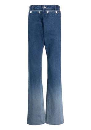 Botter double-waistband straight-leg jeans - Blue