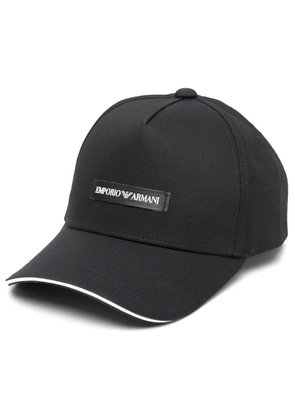 Emporio Armani logo-patch cap - Black