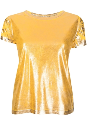 Madison.Maison metallic Lamina T-shirt - Yellow