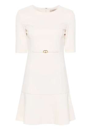TWINSET Oval-T waist strap mini dress - Neutrals