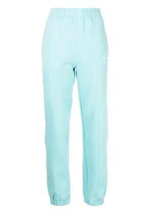 Helmut Lang logo-embroidered cotton track pants - Blue
