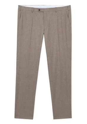 Brooks Brothers pressed-crease tapered trousers - Neutrals