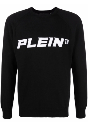 Philipp Plein logo-print crew neck jumper - Black