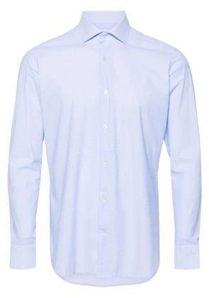 Tintoria Mattei mini-check spread-collar shirt - Blue