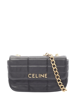 Celine Pre-Owned 2000-2010 Matelasse Leather Monochrome Chain shoulder bag - Black