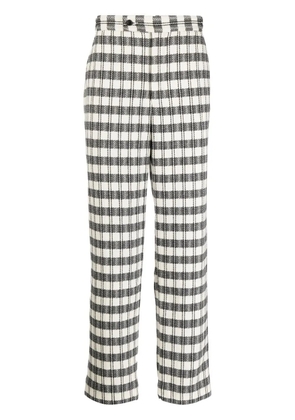 BODE geometric-pattern regular trousers - White