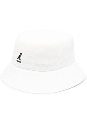 Kangol logo-embroidered bucket hat - White