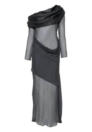 Christopher Esber sheer maxi dress - Grey