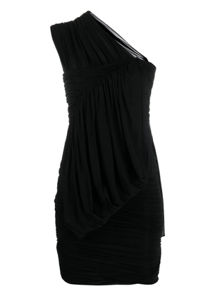 Rick Owens one-shoulder ruched minidress - Black