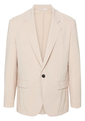 HUGO seersucker single-breasted blazer - Neutrals
