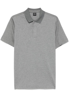 BOSS mélange-effect polo shirt - Grey