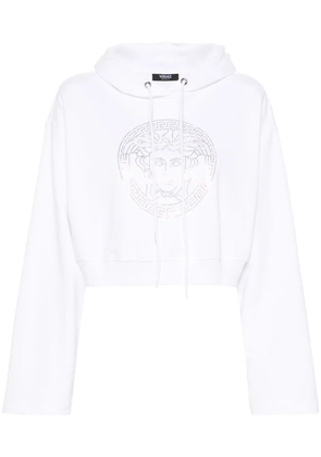 Versace Medusa Head-motif cotton hoodie - White