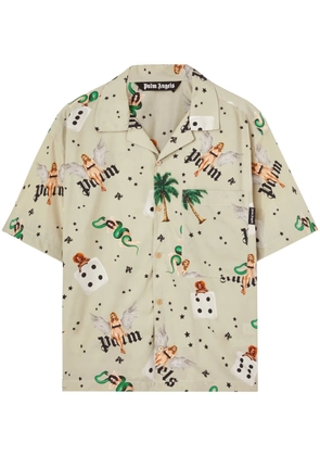 Palm Angels Pin Up Bowling shirt - Neutrals