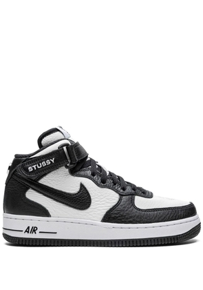 Nike x Stüssy Air Force 1 Mid 'Light Bone Black' sneakers - White