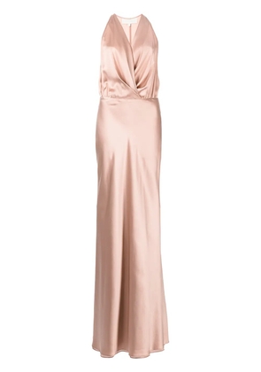 Michelle Mason draped halterneck dress - Pink