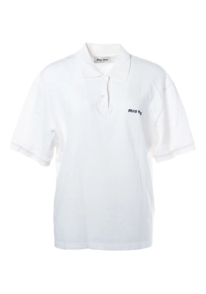 Miu Miu Pre-Owned logo polo shirt - White