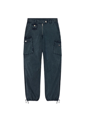 GANNI washed cargo pants - Blue