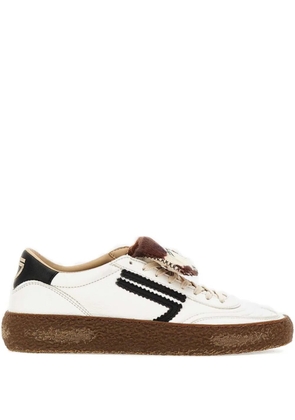 Puraai logo-print tab sneakers - White