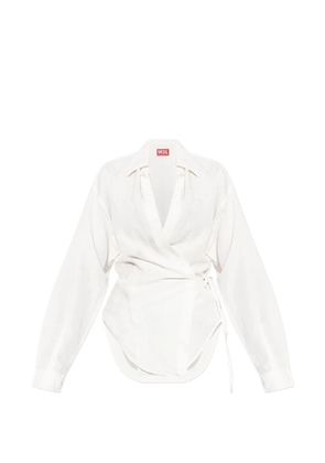 Diesel wrap-tie blouse - White