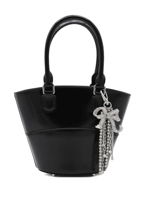 Self-Portrait patent bucket bag - Black