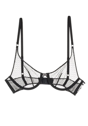 Kiki de Montparnasse crochet demi bra - Black