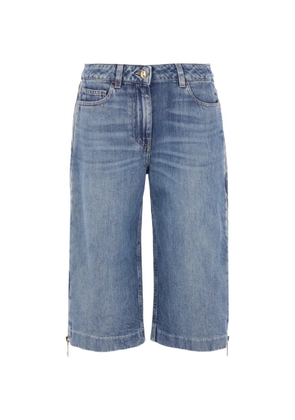 Elisabetta Franchi denim zip shorts - Blue