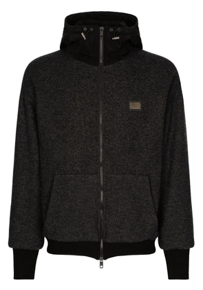 Dolce & Gabbana hooded zip-up jacket - Black