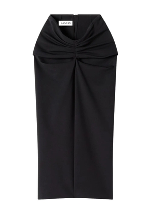 Lanvin twisted-detail midi skirt - Black