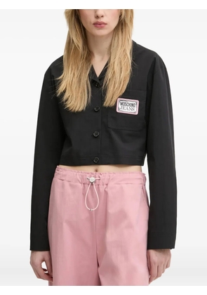 MOSCHINO JEANS logo-appliqué shirt - Black