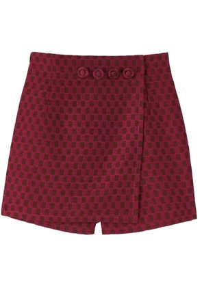 DESTREE Jean checked miniskirt - Red