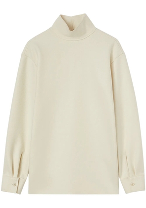 Jil Sander high-neck wool top - White