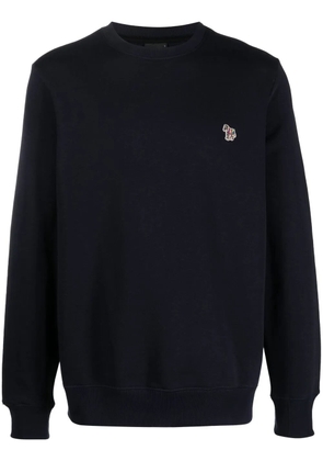 PS Paul Smith Zebra-patch organic cotton sweatshirt - Blue