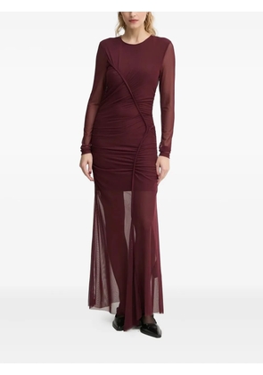 Gestuz mesh-paneled gathered dress