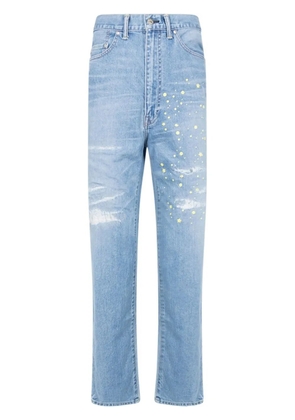 A BATHING APE® x Kid Cudi Damaged Denim straight-leg jeans - Blue