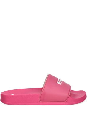 MSGM logo-embossed slides - Pink