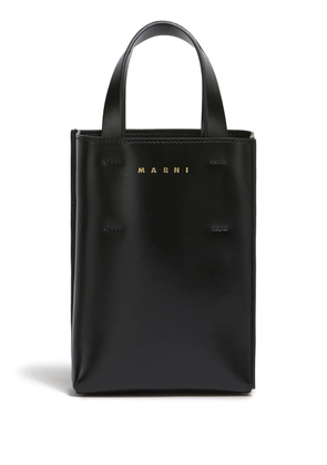 Marni nano Museo leather tote bag - Black