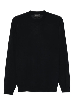 Emporio Armani crew-neck wool sweater - Blue