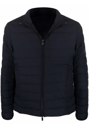 Emporio Armani padded logo-patch jacket - Blue