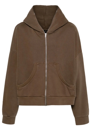 ENTIRE STUDIOS organic-cotton zipped hoodie - Brown